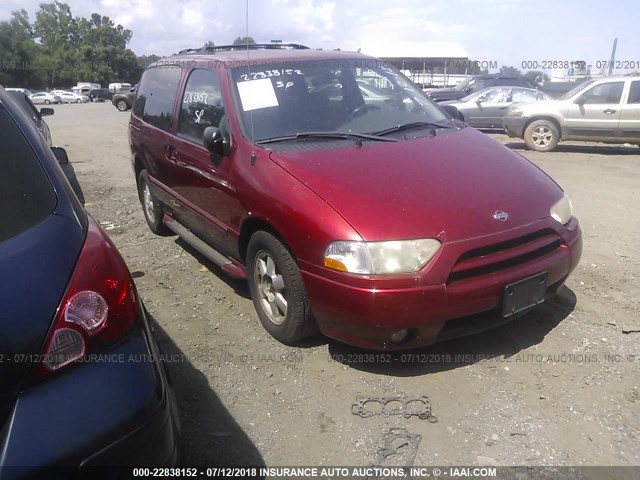 4N2ZN16TX1D831397 - 2001 NISSAN QUEST SE BURGUNDY photo 1