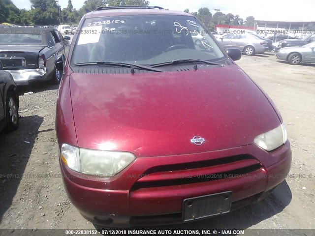 4N2ZN16TX1D831397 - 2001 NISSAN QUEST SE BURGUNDY photo 6