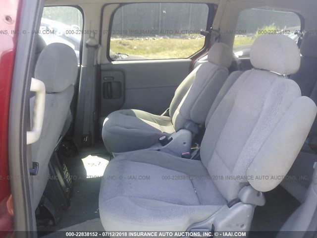 4N2ZN16TX1D831397 - 2001 NISSAN QUEST SE BURGUNDY photo 8