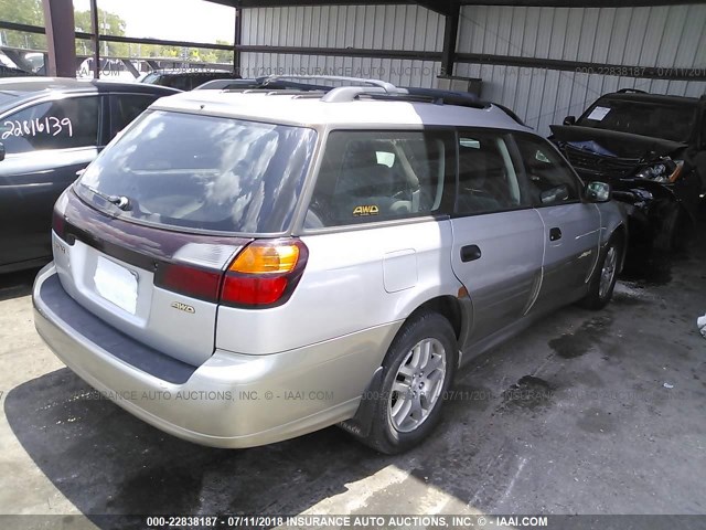 4S3BH675537620859 - 2003 SUBARU LEGACY OUTBACK AWP SILVER photo 4