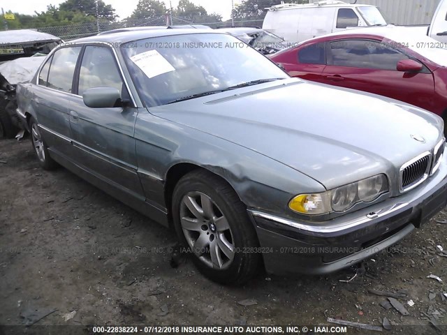 WBAGH83421DP30293 - 2001 BMW 740 IL GREEN photo 1