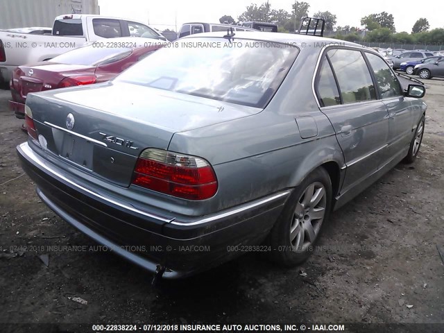 WBAGH83421DP30293 - 2001 BMW 740 IL GREEN photo 4