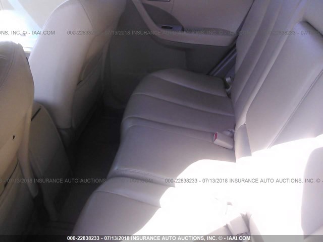 JN8AZ08W84W318149 - 2004 NISSAN MURANO SL/SE SILVER photo 8