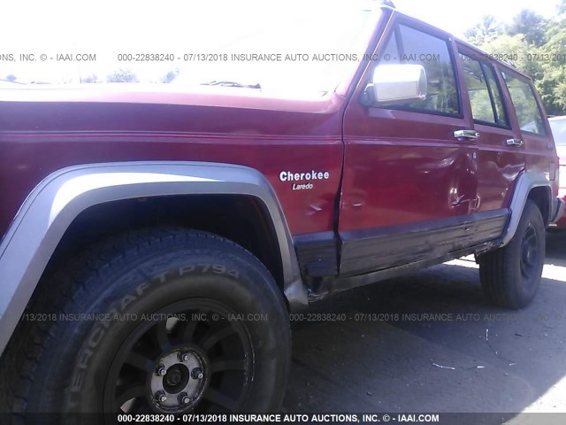 1J4FJ58S4ML561715 - 1991 JEEP CHEROKEE LAREDO RED photo 6