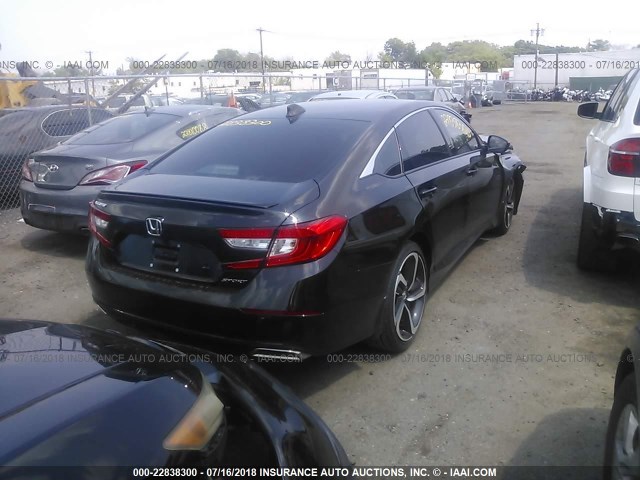 1HGCV1F37JA162601 - 2018 HONDA ACCORD SPORT BLACK photo 4