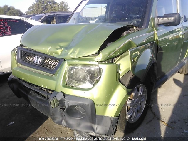 5J6YH18706L007406 - 2006 HONDA ELEMENT EX GREEN photo 6