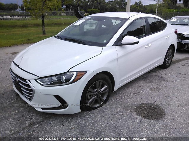 5NPD84LF2JH247249 - 2018 HYUNDAI ELANTRA SEL/VALUE/LIMITED WHITE photo 2