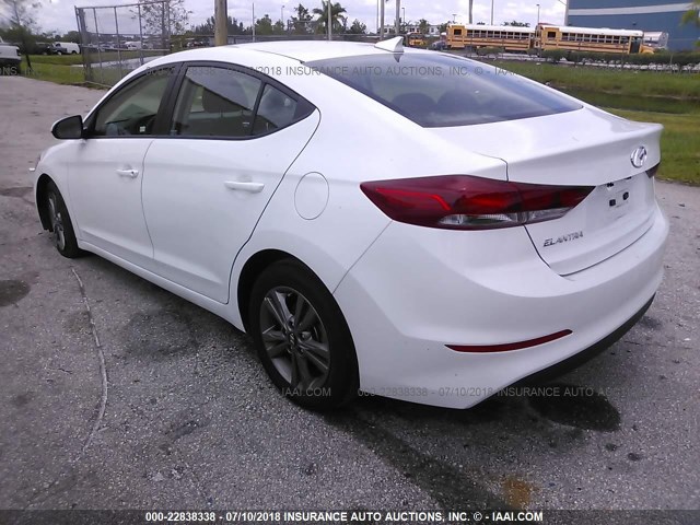 5NPD84LF2JH247249 - 2018 HYUNDAI ELANTRA SEL/VALUE/LIMITED WHITE photo 3