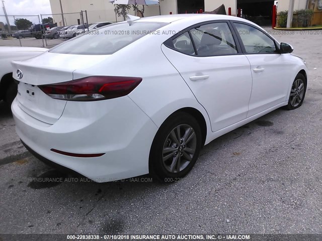 5NPD84LF2JH247249 - 2018 HYUNDAI ELANTRA SEL/VALUE/LIMITED WHITE photo 4