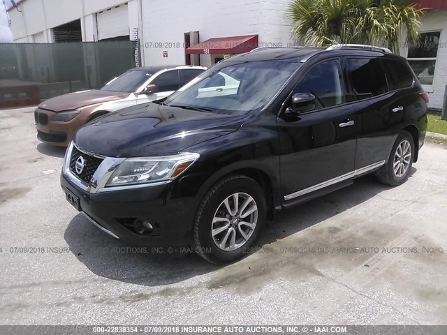 5N1AR2MN7EC727455 - 2014 NISSAN PATHFINDER S/SV/SL/PLATINUM 黑色 照片 2