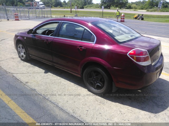 1G8ZS57B79F142260 - 2009 SATURN AURA XE RED photo 3