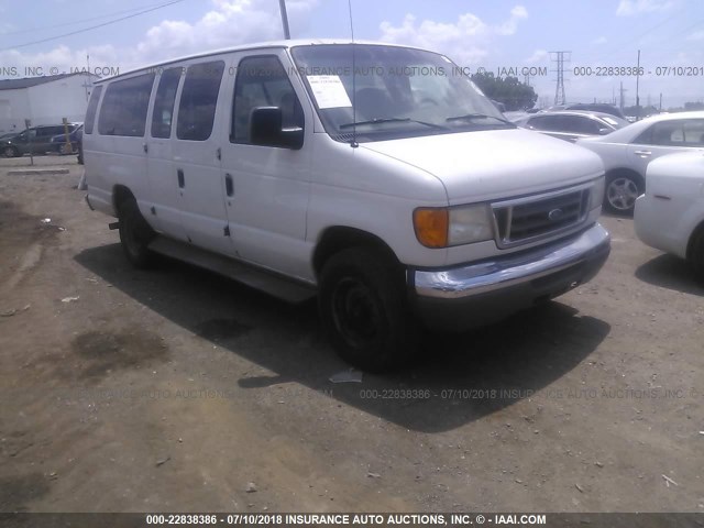 1FBSS31L26HA85662 - 2006 FORD ECONOLINE E350 SUPER DUTY WAGON WHITE photo 1