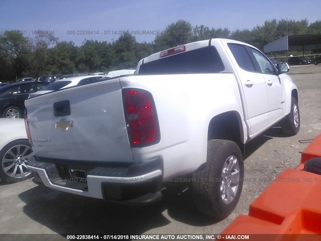 1GCGSCEN1J1261793 - 2018 CHEVROLET COLORADO LT WHITE photo 4