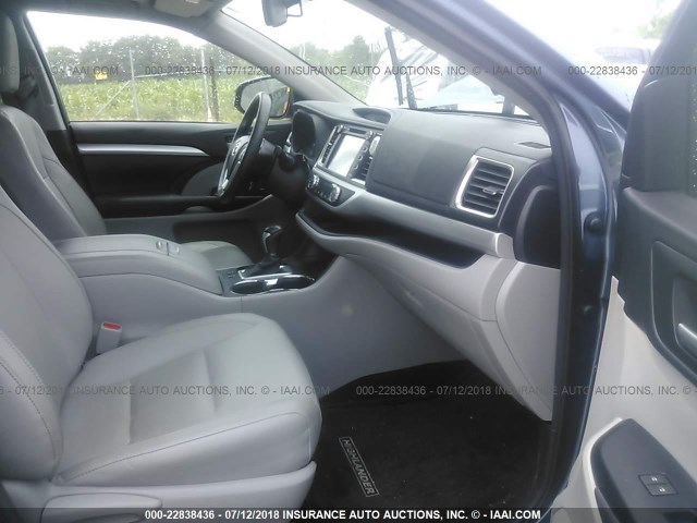 5TDJKRFH4FS127551 - 2015 TOYOTA HIGHLANDER XLE ლურჯი ფოტო 5