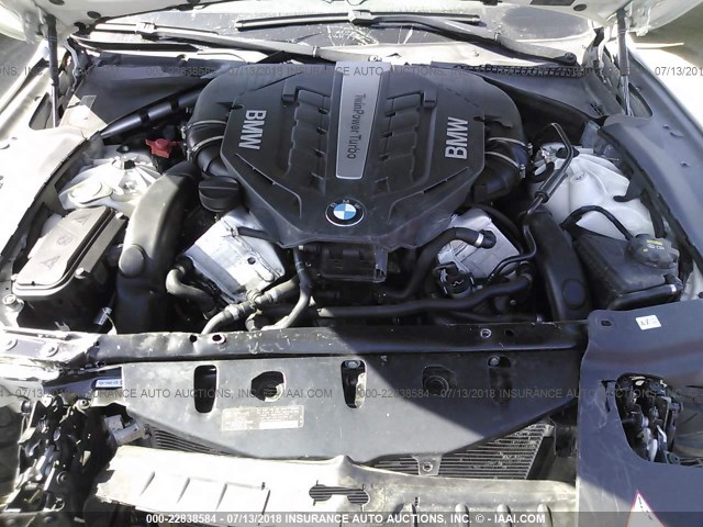 WBALZ3C54CDL72740 - 2012 BMW 650 I WHITE photo 10