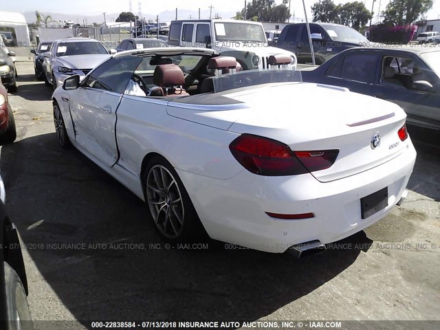 WBALZ3C54CDL72740 - 2012 BMW 650 I WHITE photo 3