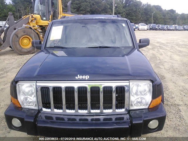 1J8HH58P47C700079 - 2007 JEEP COMMANDER LIMITED BLACK photo 6