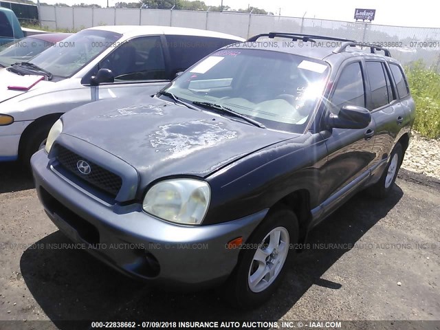 KM8SB12B33U360914 - 2003 HYUNDAI SANTA FE GL BLACK photo 2