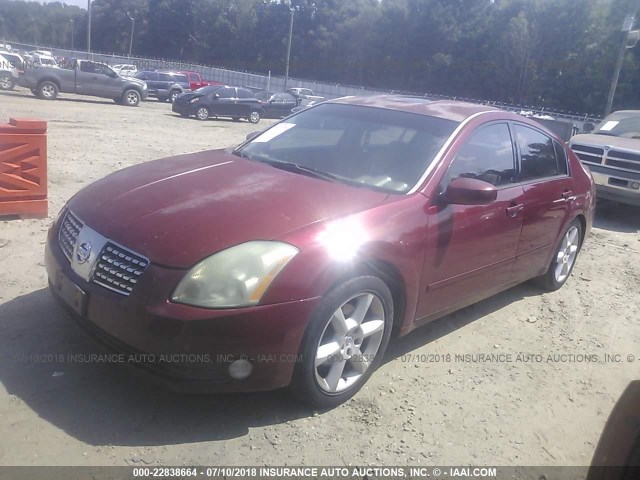 1N4BA41E45C846019 - 2005 NISSAN MAXIMA SE/SL MAROON photo 2