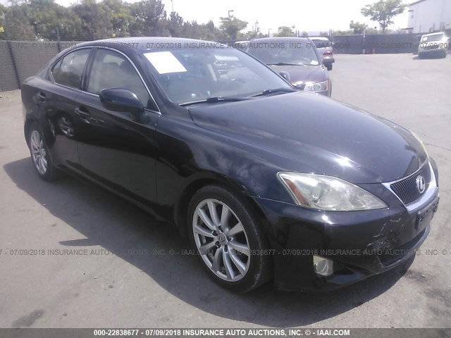 JTHBK262775031152 - 2007 LEXUS IS 250 BLACK photo 1