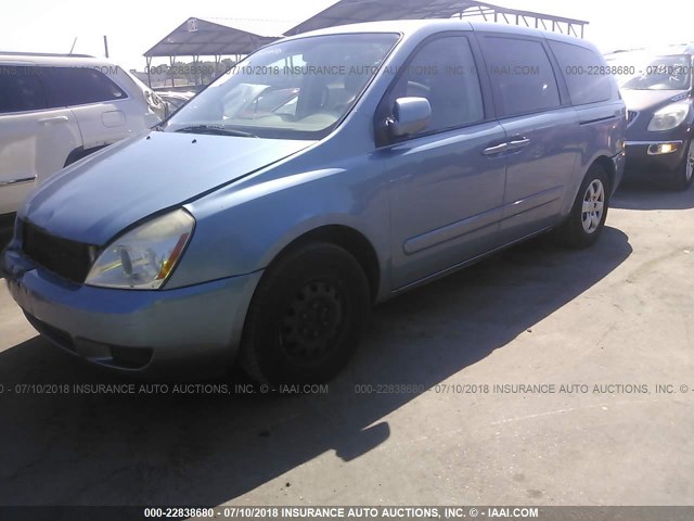 KNDMB233266048859 - 2006 KIA SEDONA EX/LX BLUE photo 2