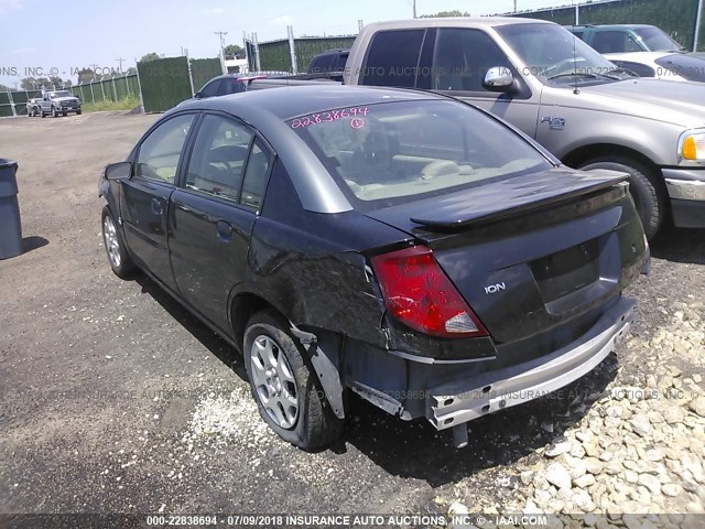 1G8AJ52F83Z100213 - 2003 SATURN ION LEVEL 2 BLACK photo 3