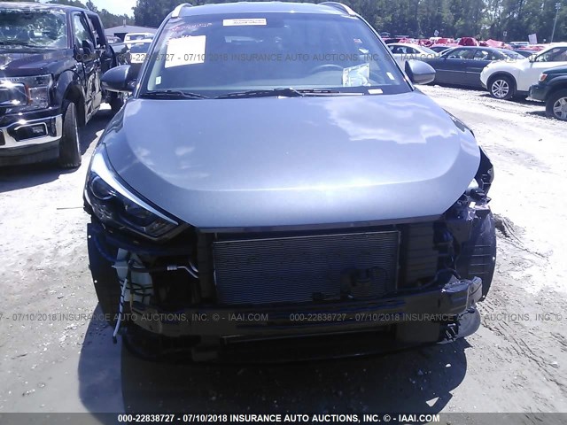 KM8J33A43JU600340 - 2018 HYUNDAI TUCSON LIMITED/SPORT AND ECO/SE GRAY photo 6