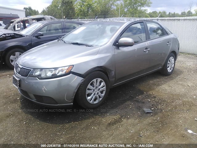 KNAFU4A20C5557596 - 2012 KIA FORTE EX GRAY photo 2