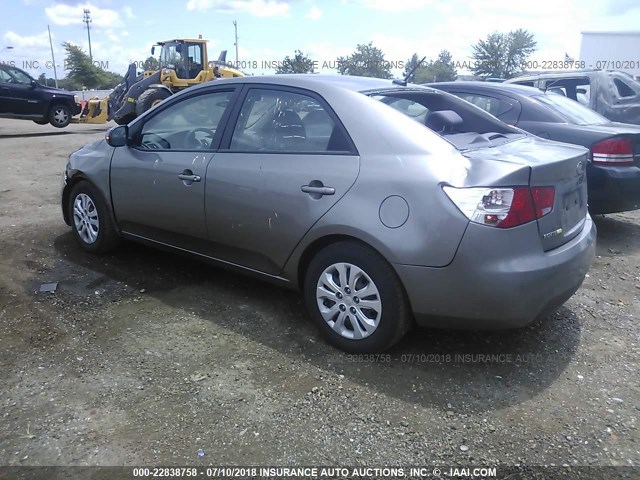 KNAFU4A20C5557596 - 2012 KIA FORTE EX GRAY photo 3