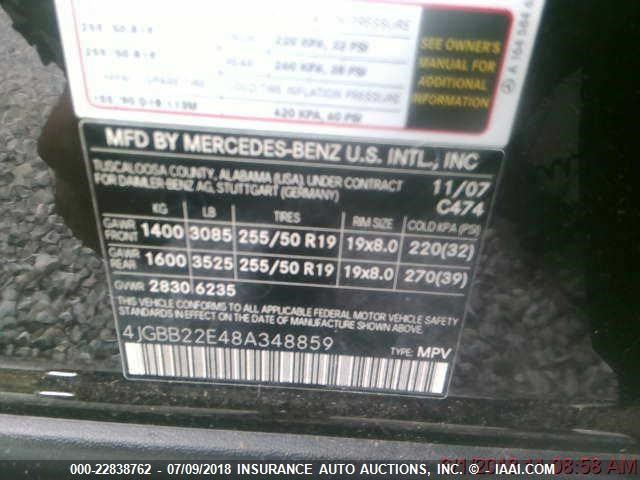 4JGBB22E48A348859 - 2008 MERCEDES-BENZ ML 320 CDI BLACK photo 7