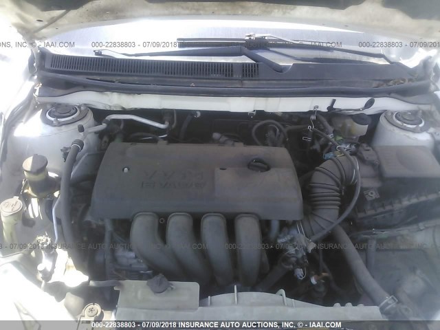 2T1KR32E13C043779 - 2003 TOYOTA COROLLA MATRIX XR WHITE photo 10