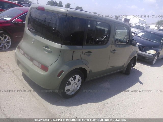 JN8AZ28R69T124637 - 2009 NISSAN CUBE S/SL GREEN photo 4