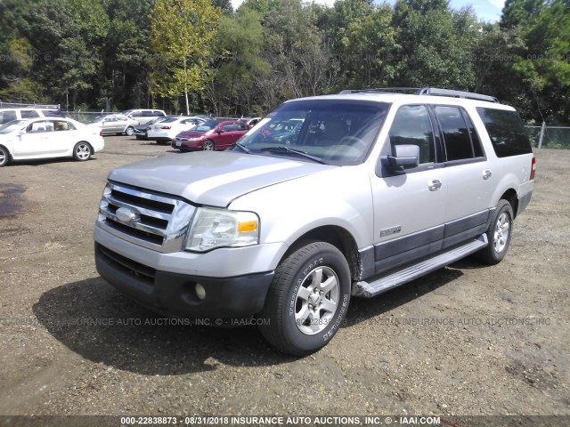 1FMFK15527LA05994 - 2007 FORD EXPEDITION EL XLT SILVER photo 2