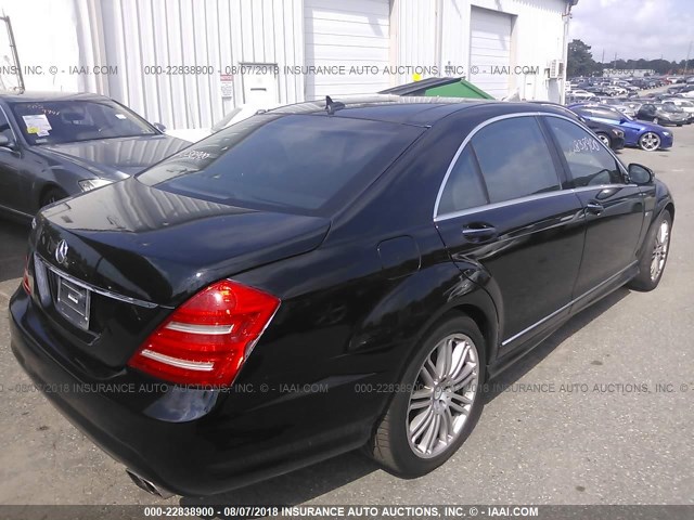 WDDNG76X38A175420 - 2008 MERCEDES-BENZ S 600 BLACK photo 4