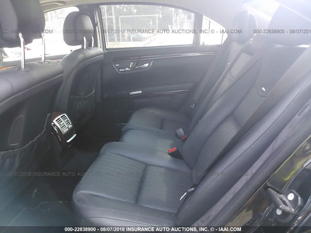 WDDNG76X38A175420 - 2008 MERCEDES-BENZ S 600 BLACK photo 8