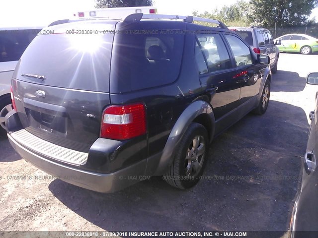 1FMZK02176GA51921 - 2006 FORD FREESTYLE SEL BLACK photo 4