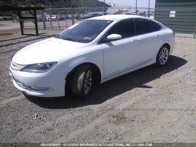 1C3CCCEG8FN500709 - 2015 CHRYSLER 200 C WHITE photo 2