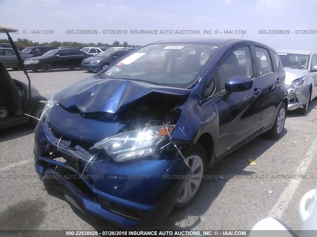 3N1CE2CP3JL352807 - 2018 NISSAN VERSA NOTE S/S PLUS/SV/SL/SR BLUE photo 2