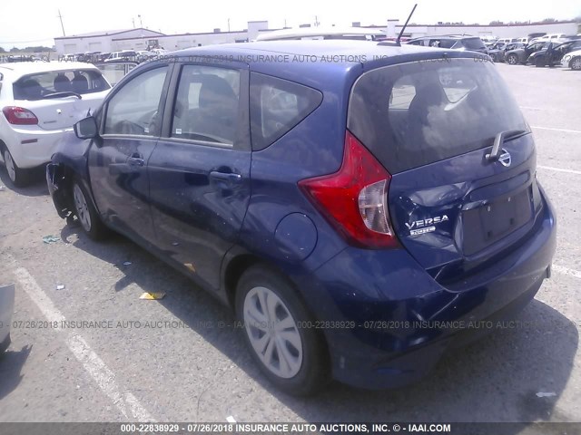 3N1CE2CP3JL352807 - 2018 NISSAN VERSA NOTE S/S PLUS/SV/SL/SR BLUE photo 3
