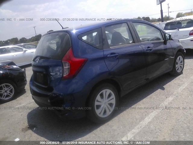 3N1CE2CP3JL352807 - 2018 NISSAN VERSA NOTE S/S PLUS/SV/SL/SR BLUE photo 4