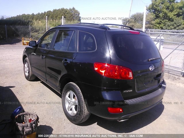 KM8SG73DX7U148005 - 2007 HYUNDAI SANTA FE GLS BLACK photo 3