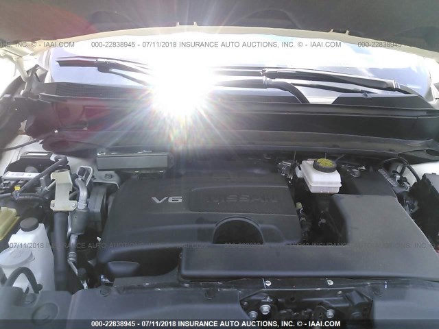 5N1DR2MN7JC635575 - 2018 NISSAN PATHFINDER S/SV/SL/PLATINUM 白色 照片 10