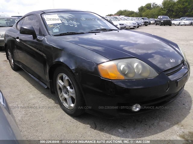 KMHHN65F23U036382 - 2003 HYUNDAI TIBURON GT BLACK photo 1