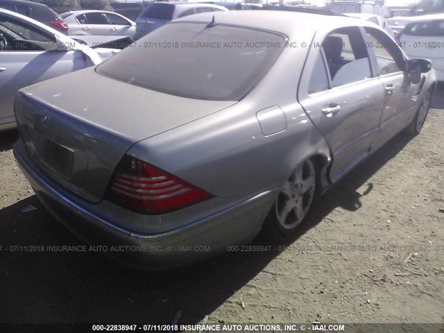 WDBNG70J24A400367 - 2004 MERCEDES-BENZ S 430 SILVER photo 4
