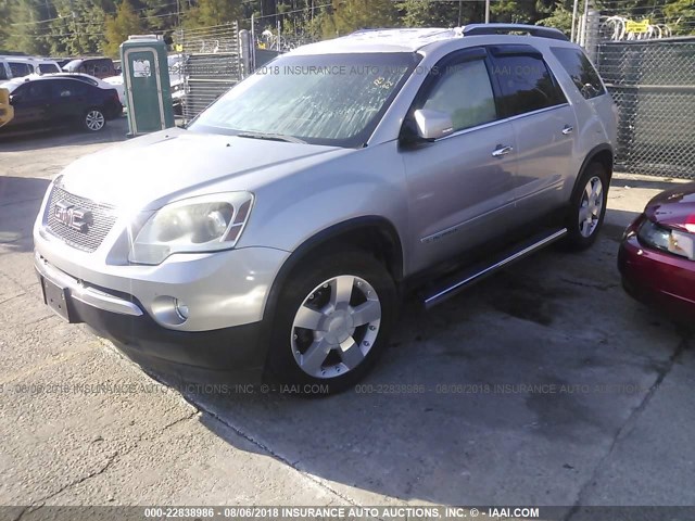 1GKER23727J114011 - 2007 GMC ACADIA SLT-1 SILVER photo 2