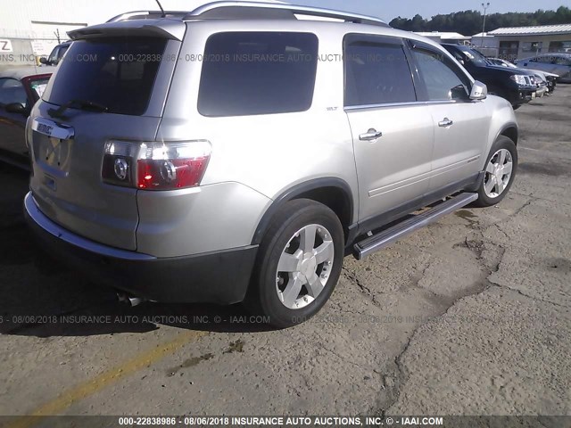 1GKER23727J114011 - 2007 GMC ACADIA SLT-1 SILVER photo 4