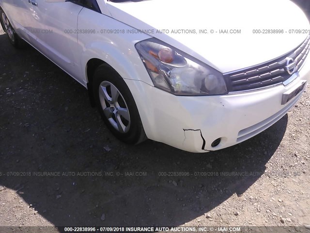 5N1BV28U97N125939 - 2007 NISSAN QUEST S/SE/SL WHITE photo 6