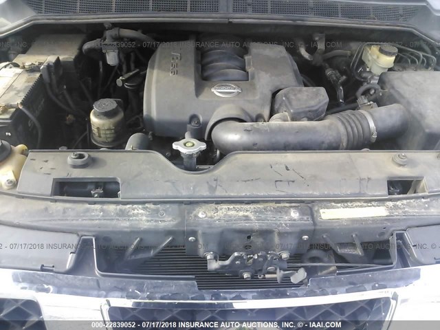 5N1AA08A14N743527 - 2004 NISSAN ARMADA SE/LE GRAY photo 10