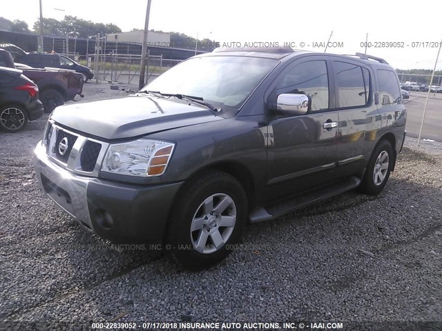 5N1AA08A14N743527 - 2004 NISSAN ARMADA SE/LE GRAY photo 2