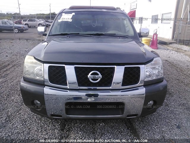 5N1AA08A14N743527 - 2004 NISSAN ARMADA SE/LE GRAY photo 6